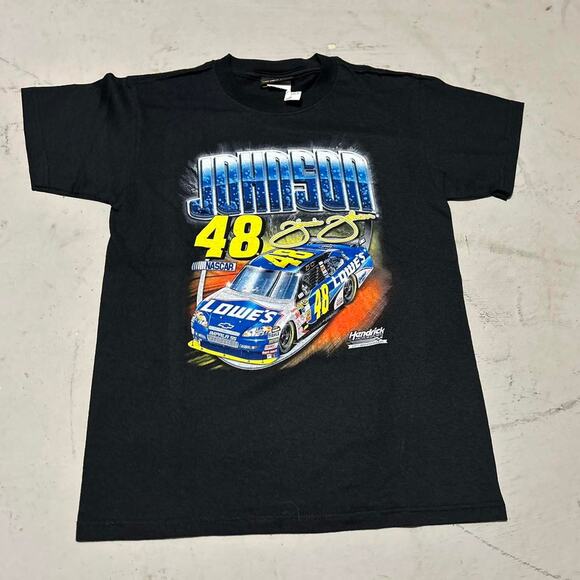 **New with Tags Vintage 2009 Jimmie Johnson  Lowe's Sprint Cup Schedule T-Shirt* - Picture 1 of 4